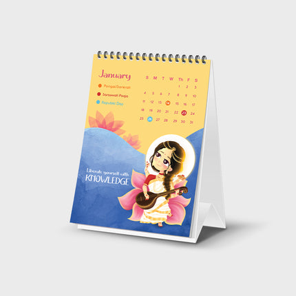 Illustrated Table Top Calendar - 2026