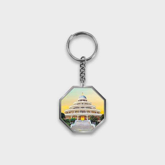 Vishalakshi Mantap Metal Keychain – Octagon Shape