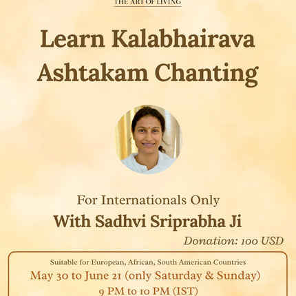 Learn Kalabhairava Ashtakam Chanting with Sadhvi Sriprabha Ji. (Evening Session)