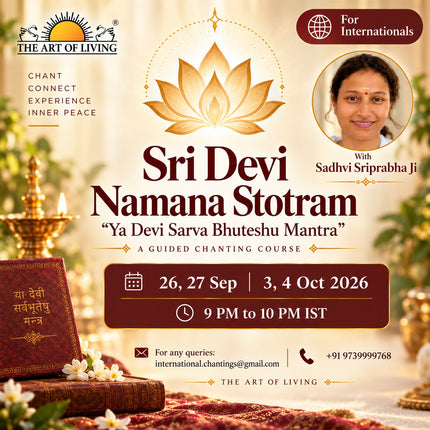 Learn Sri Devi Namana Stotram Chanting with Sadhvi Sriprabha Ji