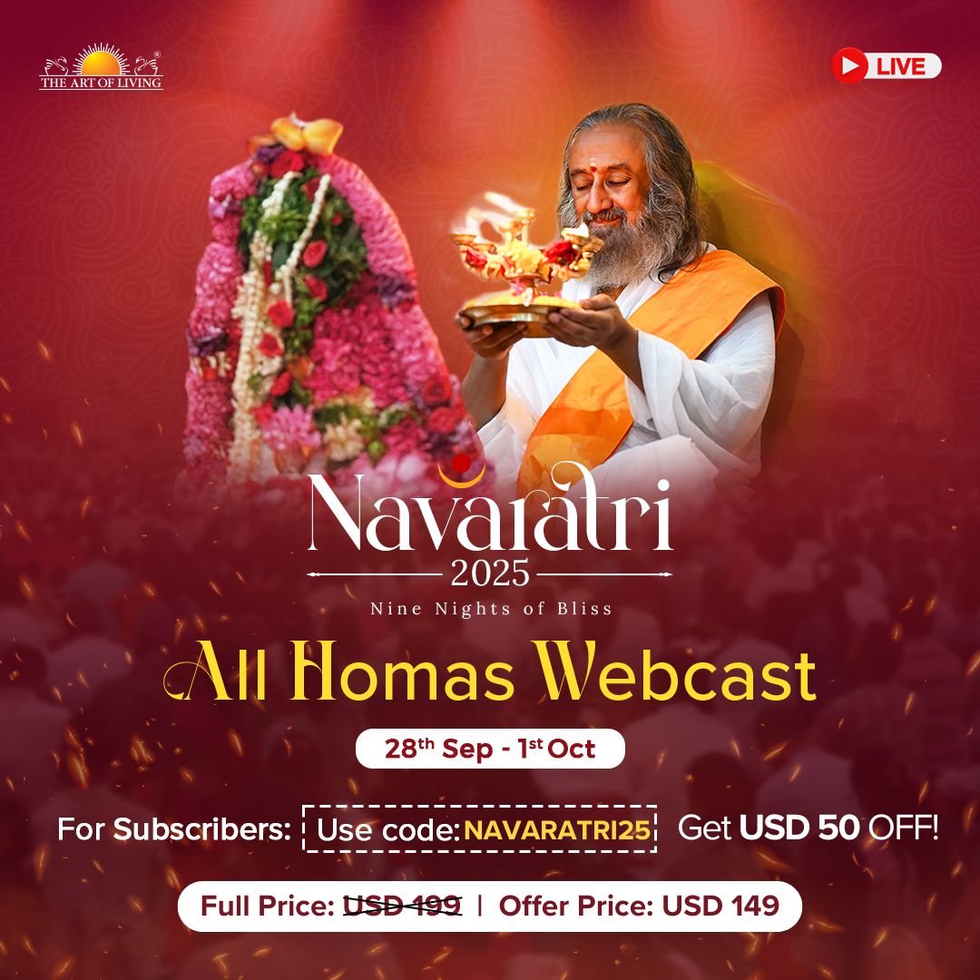 Navaratri 2025 - Online Celebrations with Gurudev.